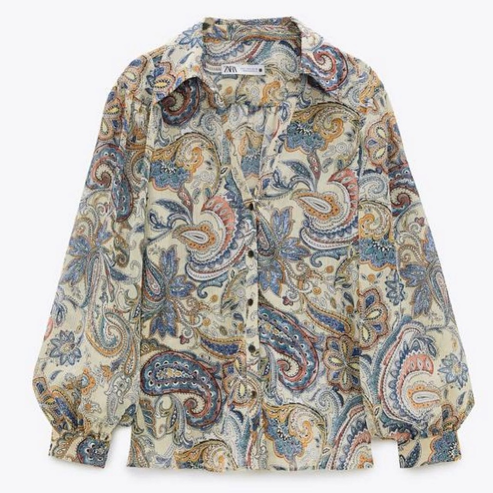 Zara Women's Paisley Print Blouse - Multicolor
